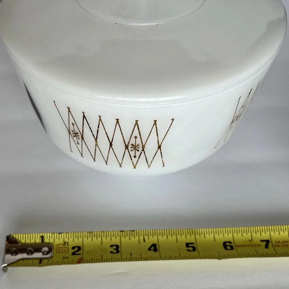 Federal Glass Vintage 70's BLACK DIAMOND 1 1/2 Quart Casserole‎ Bowl w Lid GUC